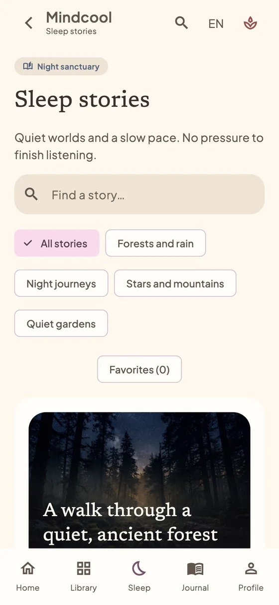 Evenings, stories and sounds
