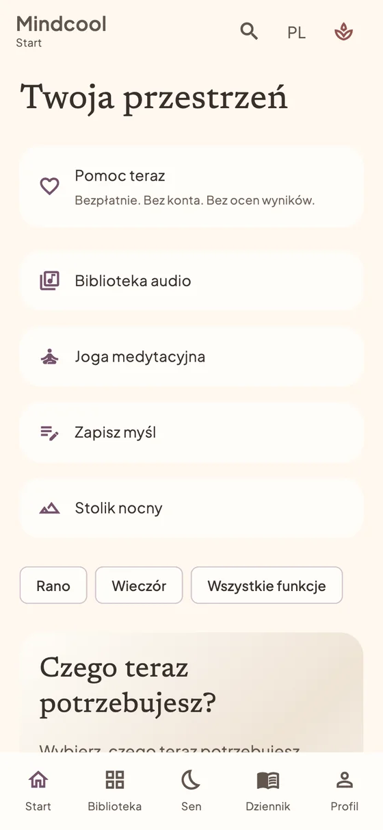 Wstęp do aplikacji z wyborem nastroju