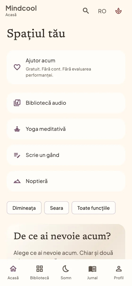 Introducere aplicație cu selectarea stării